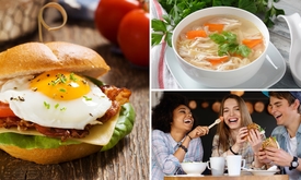 Broodje + bijgerecht + drankje naar keuze voor afhaal