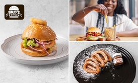 Burger naar keuze + friet + dessert