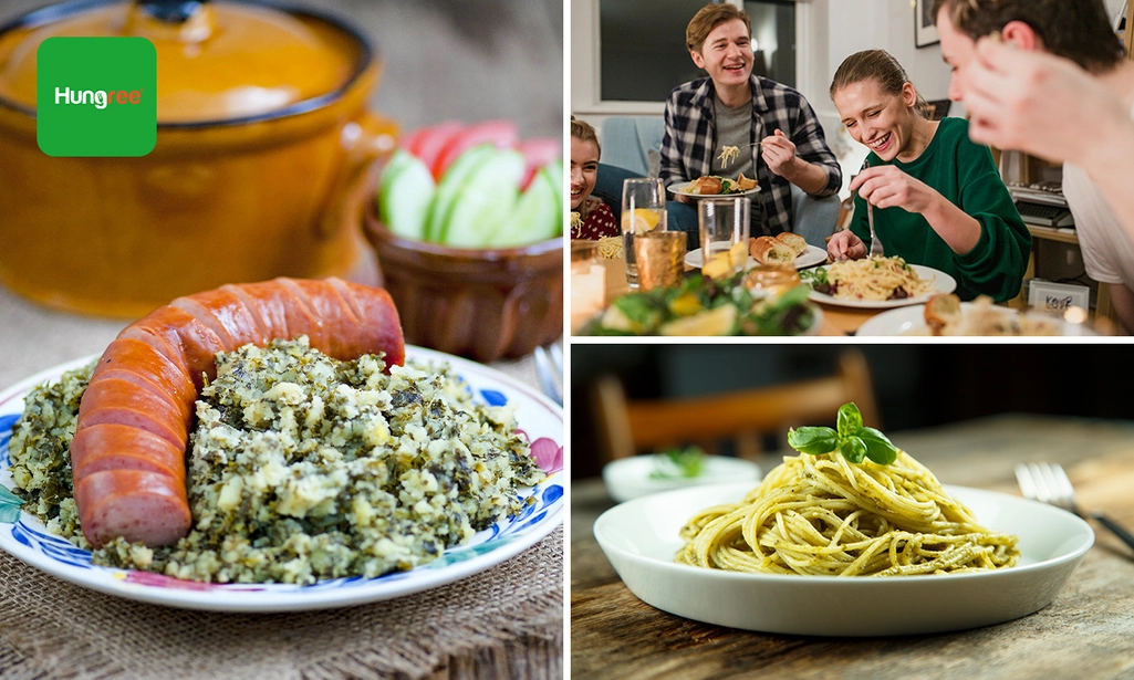 Tomatensoep + kant-en-klaar-maaltijden voor afhaal