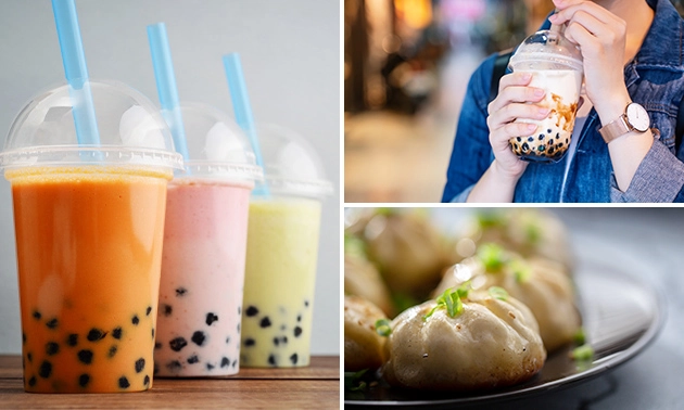 1 of 2 medium bubble teas + topping en evt. snack