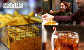 Grote friet + snack + saus + fris