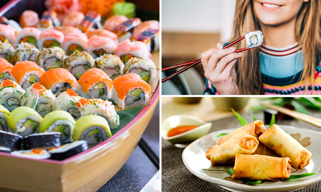 Loempia's + sushiboot voor afhaal (voor 2 personen)